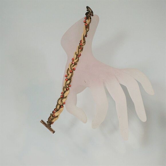 American Eagle Outfitters Live Your Life Braided Leather Friendship Bracelet - Picture 1 of 9